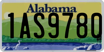 AL license plate 1AS9780