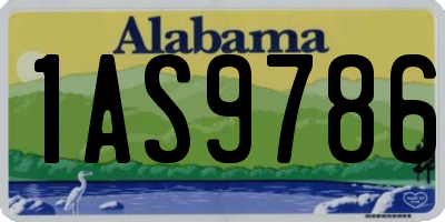 AL license plate 1AS9786