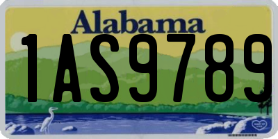 AL license plate 1AS9789