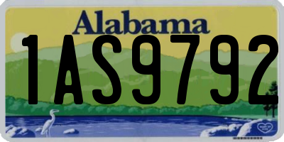 AL license plate 1AS9792