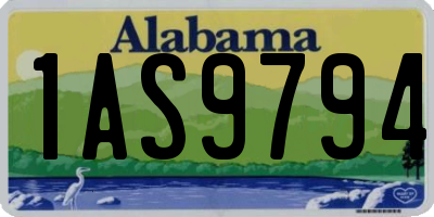 AL license plate 1AS9794