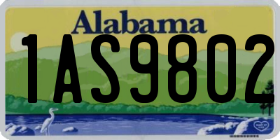 AL license plate 1AS9802