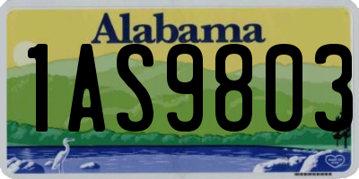 AL license plate 1AS9803