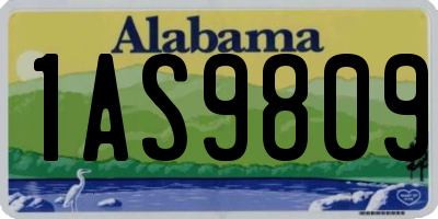 AL license plate 1AS9809