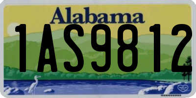AL license plate 1AS9812