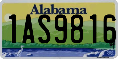 AL license plate 1AS9816