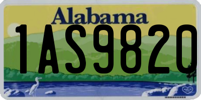 AL license plate 1AS9820