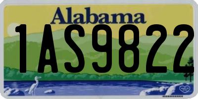 AL license plate 1AS9822