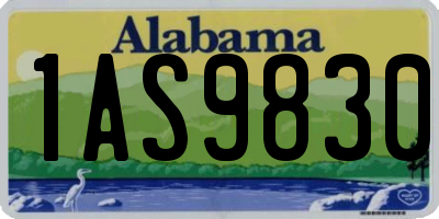 AL license plate 1AS9830
