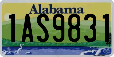 AL license plate 1AS9831