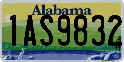 AL license plate 1AS9832
