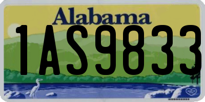 AL license plate 1AS9833
