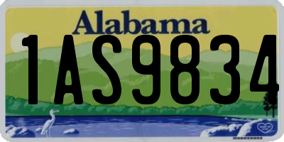 AL license plate 1AS9834