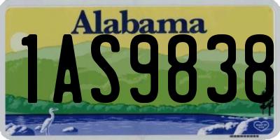 AL license plate 1AS9838