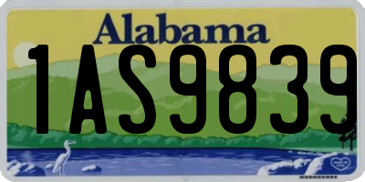AL license plate 1AS9839