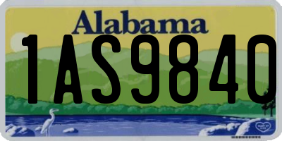 AL license plate 1AS9840