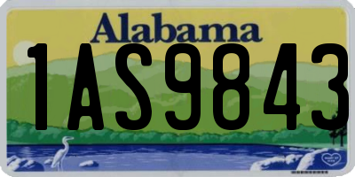 AL license plate 1AS9843