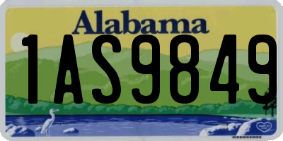 AL license plate 1AS9849