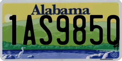 AL license plate 1AS9850