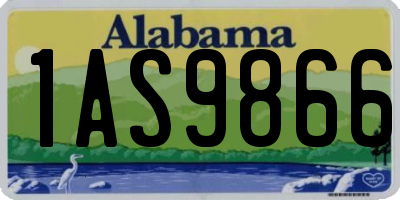 AL license plate 1AS9866