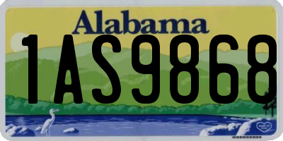 AL license plate 1AS9868