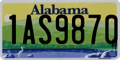 AL license plate 1AS9870