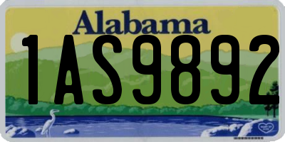 AL license plate 1AS9892