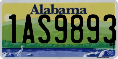 AL license plate 1AS9893