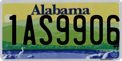 AL license plate 1AS9906