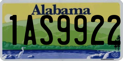 AL license plate 1AS9922