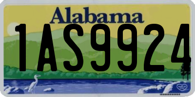 AL license plate 1AS9924