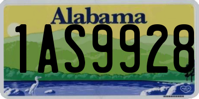 AL license plate 1AS9928