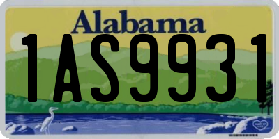 AL license plate 1AS9931