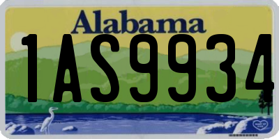 AL license plate 1AS9934