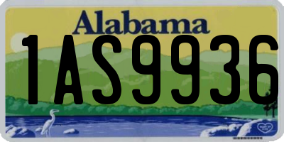 AL license plate 1AS9936