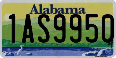 AL license plate 1AS9950
