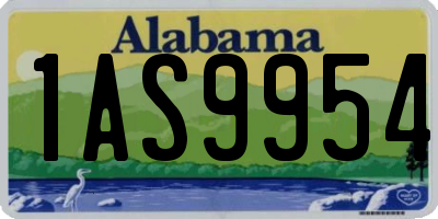 AL license plate 1AS9954