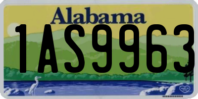 AL license plate 1AS9963