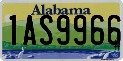 AL license plate 1AS9966