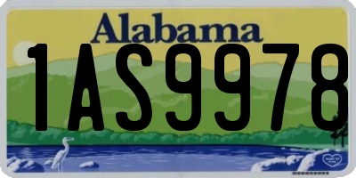AL license plate 1AS9978