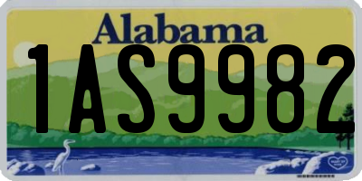 AL license plate 1AS9982