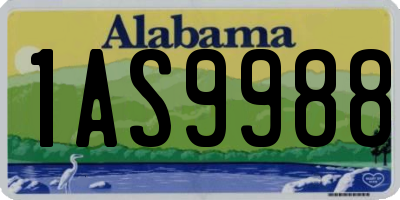 AL license plate 1AS9988