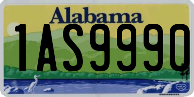 AL license plate 1AS9990