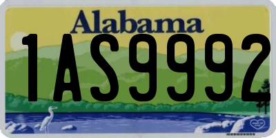 AL license plate 1AS9992