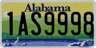 AL license plate 1AS9998