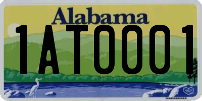 AL license plate 1AT0001