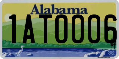 AL license plate 1AT0006