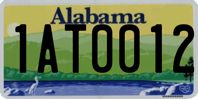 AL license plate 1AT0012