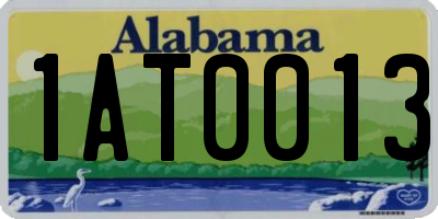 AL license plate 1AT0013