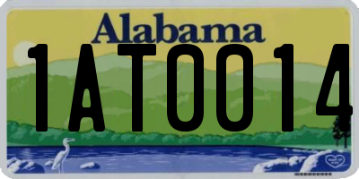 AL license plate 1AT0014